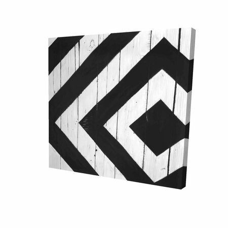 FONDO 12 x 12 in. Rhombus on Wood-Print on Canvas FO2790765